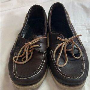Sperry Brown Leather Boat Shoes